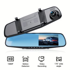 High-Definition 1080P Streaming Dash Cam, Parking Surveillance, Night Vision, Automatic Looping, TF Card Slot, Compatible with All Vehicle Models for Easy Installation.