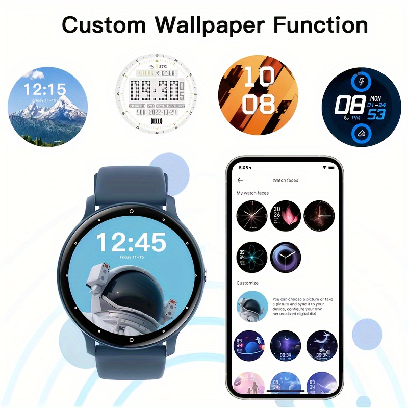 Purspo Smart Watch (Making/Answer Call) for Women Men, Wireless Calling Smartwatch with Multi-Sport Mode, Weather Forecast, Ai Voice Control, Music Playing Control, Sport Watch Compatible for iPhone And Android Phones - Image 8