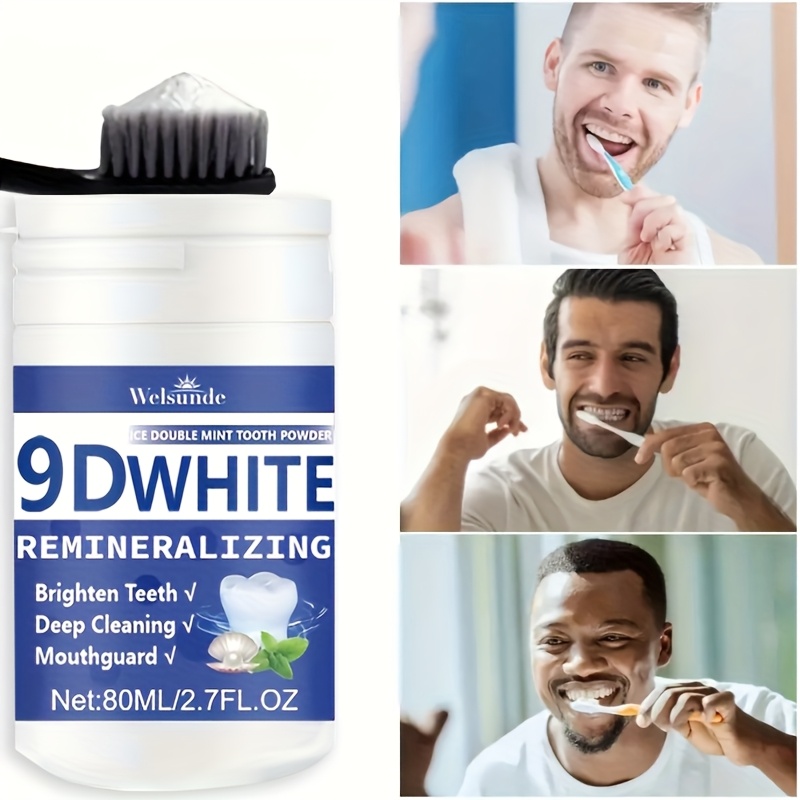 9D White Remineralizing Hydroxyapatite Tooth Powder | Deep Cleaning, Fresh Breath, Ideal for Oral Health & Hygiene - Perfect Gift for Women & Men - Image 3