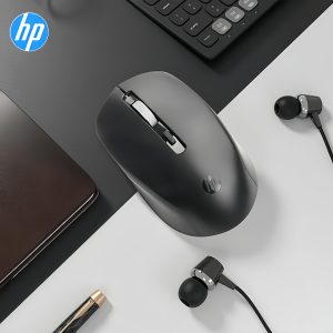 HP Ergonomic Wireless Mouse with USB Receiver - 2.4G, Adjustable DPI, Right-Handed Design,, Volume Roller - Ideal for Gaming, Office & Study on PCs, Laptops & Desktops, Mouse for Laptop