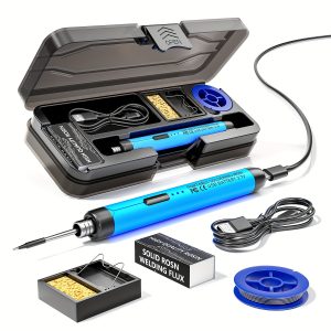 USB Or Battery Dual-Use Soldering Iron, 3-Speed Temperature Adjustable, Rosin, Soldering Iron Holder, Storage Box, Heating Element, Soldering Iron
