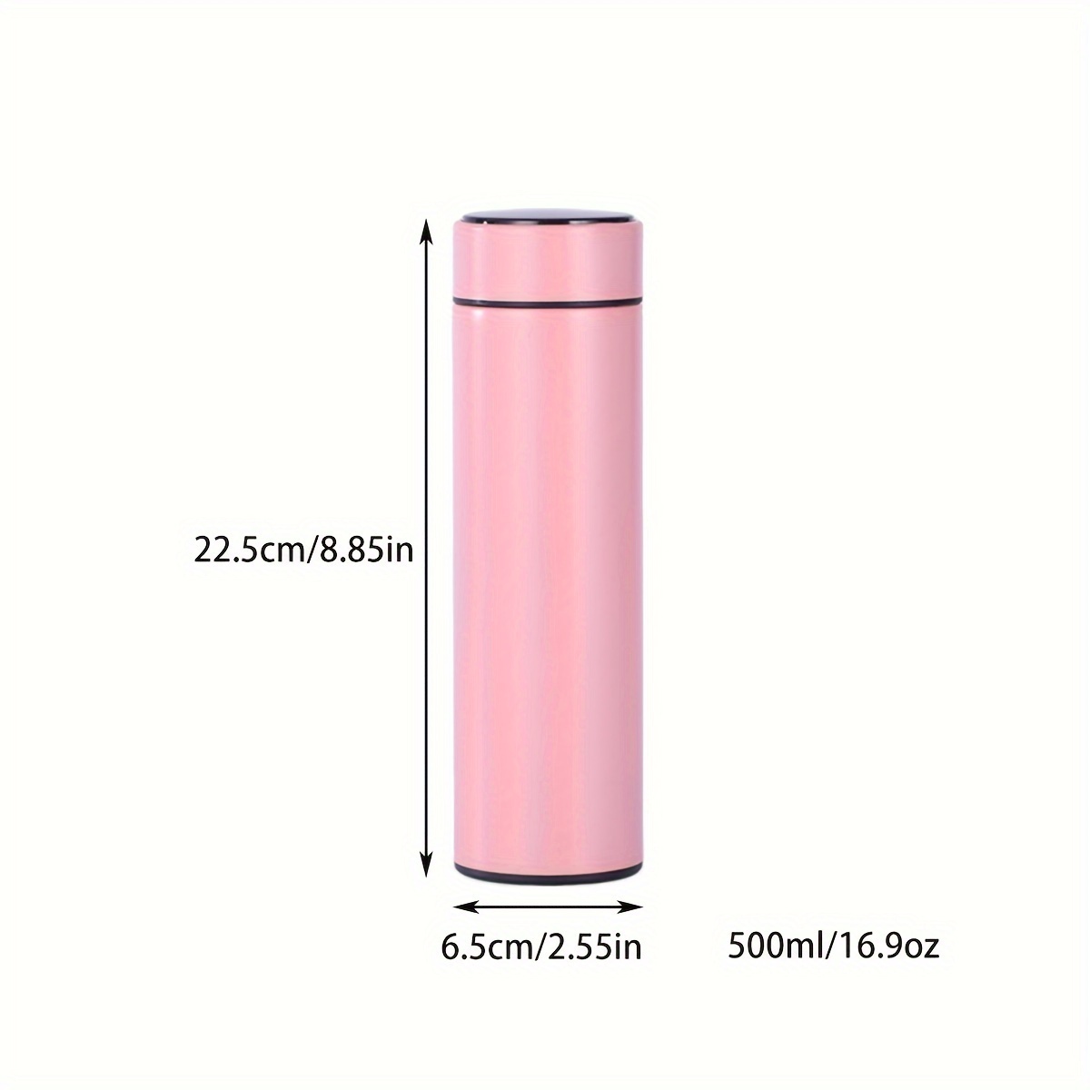 1pc 304 Stainless Steel Insulated Water Bottle, 500ml/16.9oz Home Use Insulated Vacuum Cup with Temperature Display, Vacuum Bottle Suitable for Hot and Cold Drinks, Summer Winter Beverageware, Christmas, Halloween, Valentine'S Day Gift - Image 11