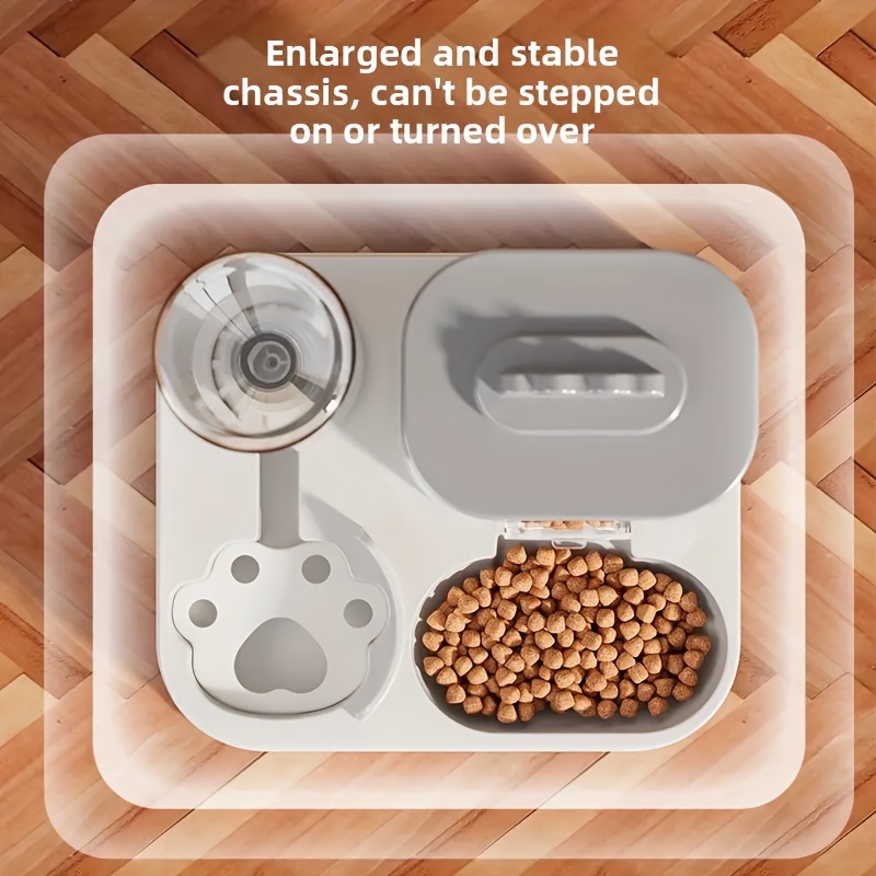Two-in-One Automatic Pet Feeder and Water Dispenser for Cats and Dogs, Battery-Free, Durable PC Material with Integrated Bowl, Efficient Food and Water Distribution, Time-Saving and Easy to Clean, Perfect Gift for Cat and Dog Owners - Image 8