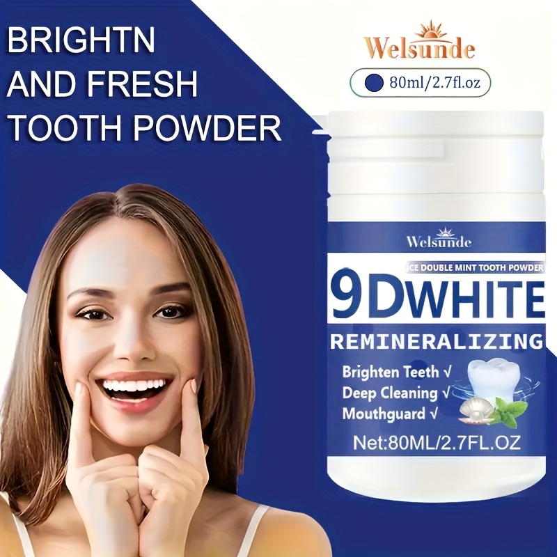 9D White Remineralizing Hydroxyapatite Tooth Powder | Deep Cleaning, Fresh Breath, Ideal for Oral Health & Hygiene - Perfect Gift for Women & Men - Image 4