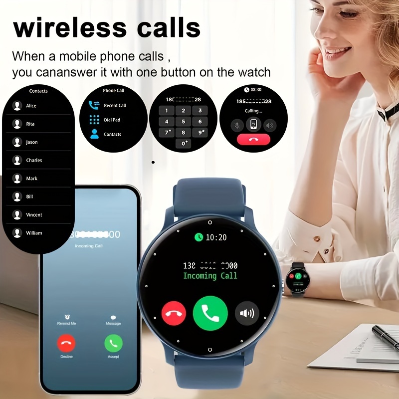 Purspo Smart Watch (Making/Answer Call) for Women Men, Wireless Calling Smartwatch with Multi-Sport Mode, Weather Forecast, Ai Voice Control, Music Playing Control, Sport Watch Compatible for iPhone And Android Phones - Image 2