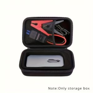 Durable EVA Hard Shell Car Starter Box - Shockproof, Drop-Proof Portable Storage Case with Car Accessories Compartments, Includes Red Pliers and Cable, Vehicle Parts Organizer | Neatly Organized Storage Solution | Shockproof Material, Auto Storage