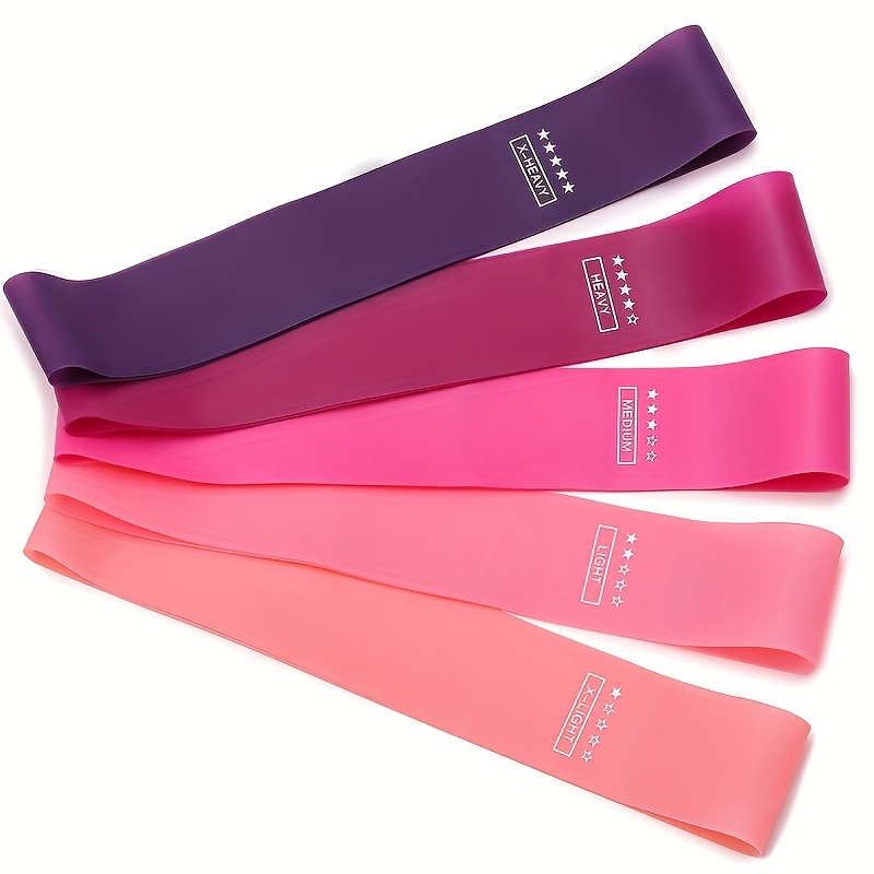 5pcs Portable Resistance Band Set - Yoga, Gym, Pilates, Elastic Bands for Weightlifting and Exercise, Fitness TPE Gradient Color Butt Lifter Hip Circle Strengthener - Image 5