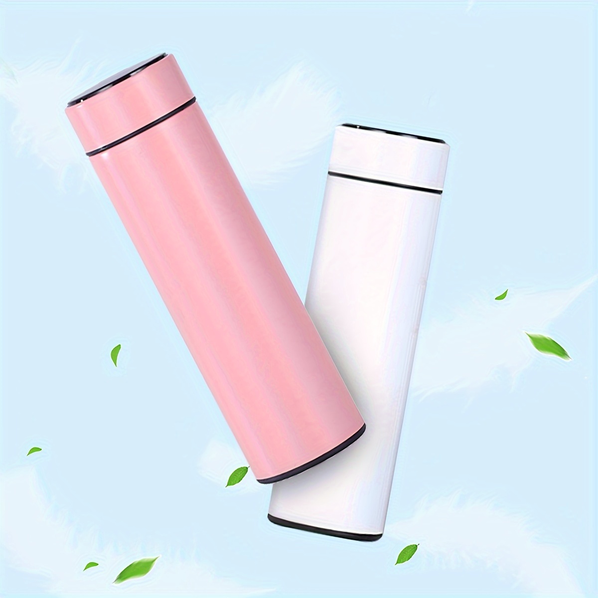 1pc 304 Stainless Steel Insulated Water Bottle, 500ml/16.9oz Home Use Insulated Vacuum Cup with Temperature Display, Vacuum Bottle Suitable for Hot and Cold Drinks, Summer Winter Beverageware, Christmas, Halloween, Valentine'S Day Gift - Image 3