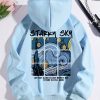 Starry Sky Print Kangaroo Pocket Hoodie, Casual Long Sleeve Drawstring Hooded Sweatshirt For Fall & Winter, Women's Clothing