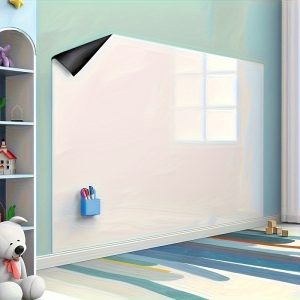 Electrostatic adsorption whiteboard sticker: Removable without damaging wall; Home children's writing board/office teaching whiteboard/Wall decoration to hide ugliness, Teaching Aid, Home Workspace, Clean Surface, Minimalist Design, Reusable Surface, Static Cling, Decorative Board, Home Decorators, Students