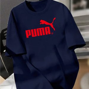 Men'S Stylish Casual Sports Outdoor Summer Round Neck Short Sleeve T-Shirt Base Layer, Comfortable And Breathable Print Short Sleeve Tee