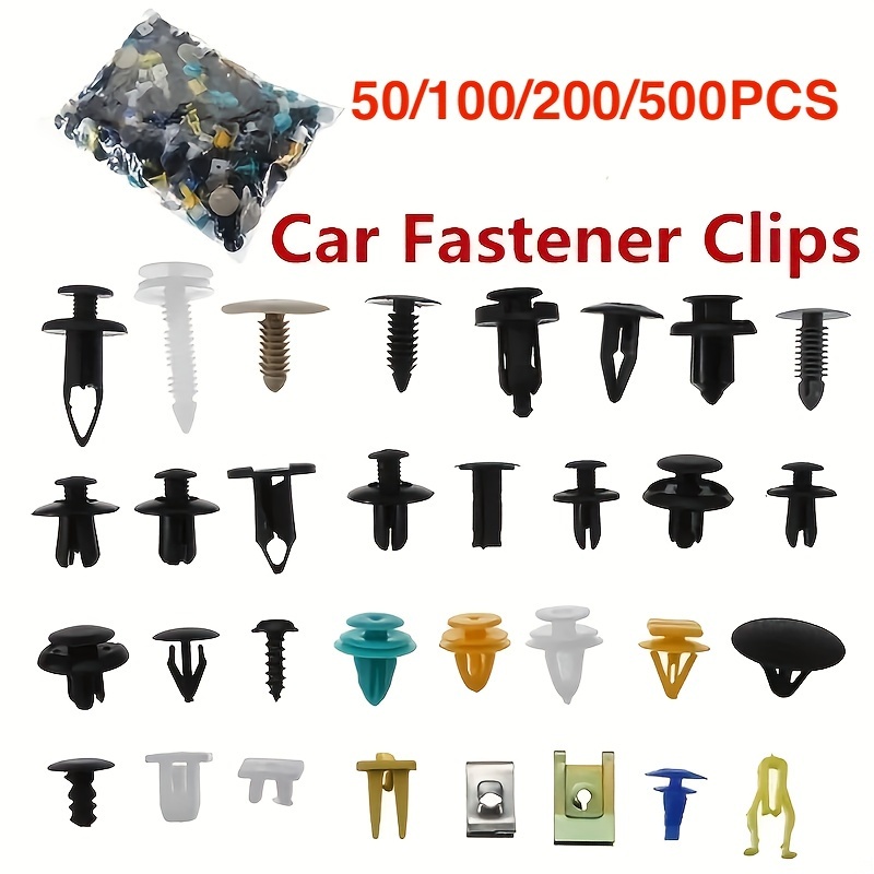 50/100/200/500pcs/Set Universal Plastic Clips for Car Fender Bumper Door Car Interior Hole Lining Panel Retainer Push Clips Random Style - Image 2