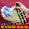 Headlight Restoration Spray - Removes Yellowing, Scratches, Haze, and Cloudiness, Instantly Brightens Headlights - Suitable for Car Front and Rear Lights, Non-Toxic, Prevents Yellowing and Oxidation - Effective Renewal Solution