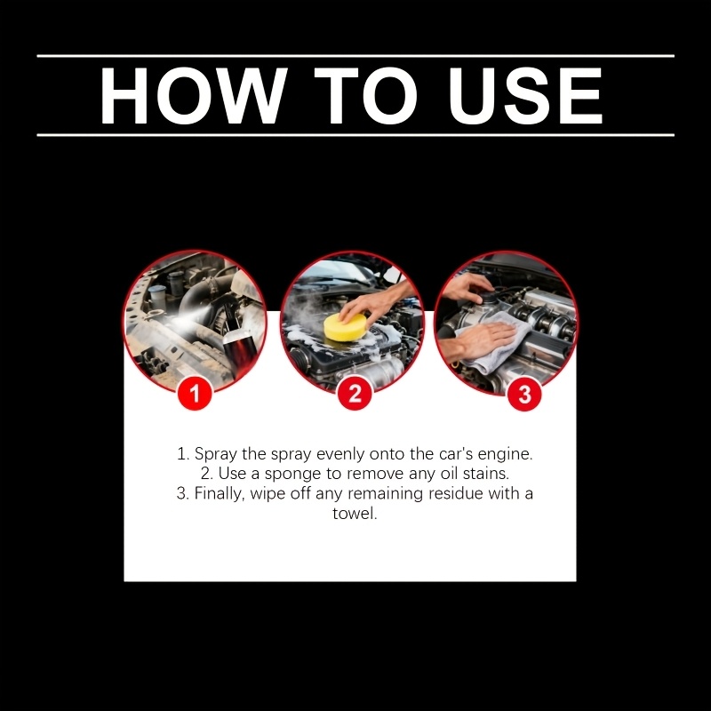 100ML Car Exterior Engine Cleaner, No-Rinse Quick Degreaser And Maintenance Cleaner - Engine Bay Restorer, Engine Brightening Protectant, Detail Restorer, Pollution Remover, Deep Degreaser, Compartment, Heavy Oil, Dust, Car Maintenance Tool - Image 11