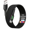 GXLHR 100W Fast Charging USB-A to Type-C Cable, High Current Output, Premium Nylon Braided Fast Charging Cable, More Durable, Colorful Nylon Braided Cable, Suitable for iPhone 15/16/17 Series, OnePlus, MacBook, Samsung S23/S22 Ultra, Laptops